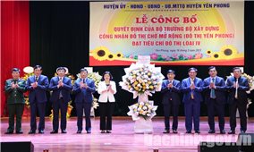 Bắc Ninh: Bộ Xây dựng công nhận đô thị Chờ (huyện Yên Phong) mở rộng đạt tiêu chí đô thị loại IV
