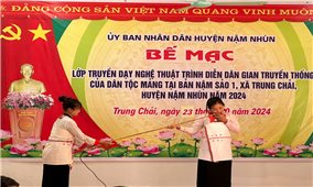 Nậm Nhùn (Lai Châu): Bảo tồn nghệ thuật trình diễn dân gian dân tộc Mảng gắn với phát triển du lịch