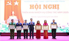 Tiên Du (Bắc Ninh): Tập trung lãnh đạo, chỉ đạo quyết tâm hoàn thành tốt các nhiệm vụ công tác năm 2025