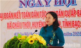 Phó Chủ Chủ tịch nước Võ Thị Ánh Xuân dự “Ngày hội Đại đoàn kết toàn dân tộc” tại Bạc Liêu
