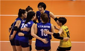 Đội tuyển bóng chuyền nữ Việt Nam thua đáng tiếc trước Nhật Bản