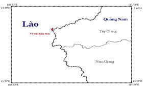 Động đất 3,2 độ richter ở khu vực biên giới Việt Nam - Lào