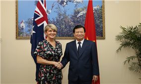 Phó Thủ tướng Trịnh Đình Dũng tiếp Bộ trưởng Ngoại giao Australia