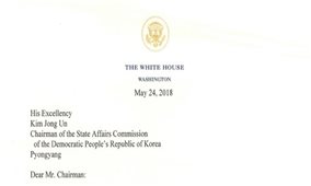 Toàn văn bức thư Tổng thống Trump gửi nhà lãnh đạo Triều Tiên