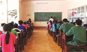 Lớp học chữ Khmer ở vùng biên giới
