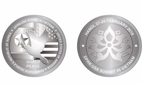Phát hành Bộ sản phẩm đồng xu bạc chào mừng Hội nghị Thượng đỉnh Hoa Kỳ-Triều Tiên lần hai