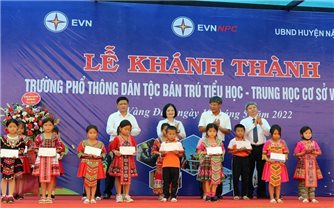 Điện Biên: Khánh thành công trình Trường PTDT Bán trú Tiểu học - Trung học cơ sở Vàng Đán