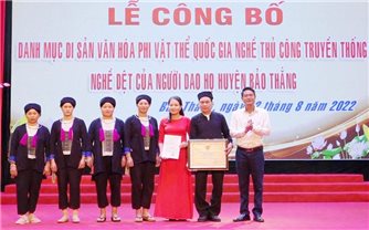 Nghề dệt vải của dân tộc Dao họ Lào Cai được công nhận Di sản văn hóa phi vật thể quốc gia