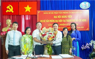 Đại hội Chi bộ Văn phòng đại diện Ủy ban Dân tộc tại TP. Hồ Chí Minh nhiệm kỳ 2022 - 2025