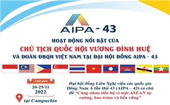 Toàn cảnh hoạt động nổi bật của Chủ tịch Quốc hội Vương Đình Huệ và đoàn đại biểu cấp cao Quốc hội Việt Nam tại AIPA-43