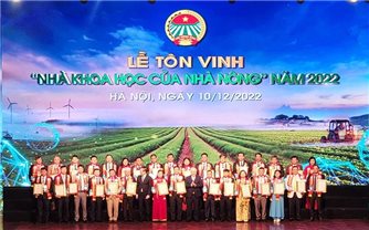 Hội Nông dân Việt Nam vinh danh 62 “Nhà khoa học của nhà nông” xuất sắc năm 2022