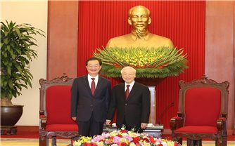 Tổng Bí thư Nguyễn Phú Trọng tiếp Bí thư Tỉnh ủy Vân Nam, Trung Quốc