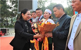 Thứ trưởng, Phó Chủ nhiệm Ủy ban Dân tộc Nông Thị Hà dự khai mạc Hội thi thể thao các DTTS toàn quốc lần thứ XIII, khu vực I năm 2023