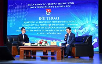 Bộ trưởng, Chủ nhiệm Hầu A Lềnh đối thoại với Đoàn thanh niên Ủy ban Dân tộc