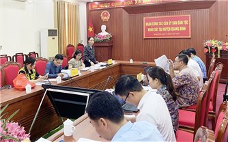 Đoàn công tác của Ủy ban Dân tộc làm việc tại huyện Quang Bình