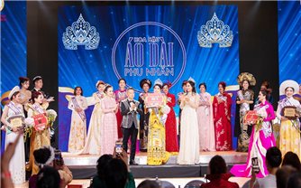 Người đẹp Việt ở Anh đăng quang Hoa hậu Áo dài Phu nhân toàn châu Âu