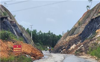 Uông Bí (Quảng Ninh): Ngăn chặn tình trạng sạt lở ở tuyến đường gần 80 tỷ đồng