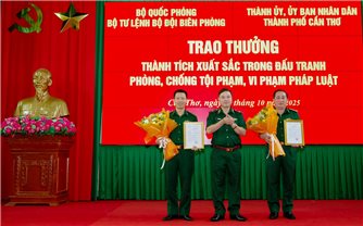 Bộ Tư lệnh Bộ đội Biên phòng trao thưởng thành tích xuất sắc trong đấu tranh phòng, chống tội phạm