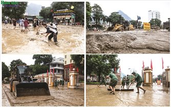 Khung cảnh hoang tàn trên các tuyến phố tỉnh Tuyên Quang sau trận lũ lịch sử