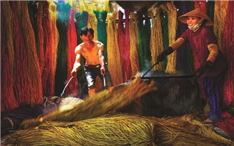 Rực rỡ sắc màu của làng nghề chiếu cói