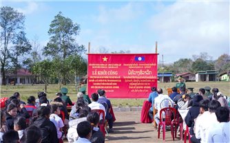 Khởi công xây dựng nhà Nghĩa tình và trường học nơi biên giới Việt Nam - Lào