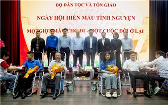 Ngày hội hiến máu tình nguyện tại Bộ Dân tộc và Tôn giáo