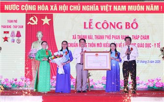 Ninh Thuận: Công bố xã Thành Hải đạt chuẩn nông thôn mới kiểu mẫu