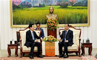 Chủ tịch nước Lương Cường gặp các nguyên lãnh đạo cấp cao Lào