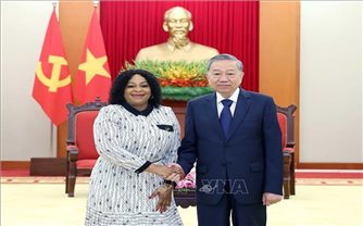 Tổng Bí thư Tô Lâm tiếp Phó Tổng Thư ký thứ nhất Đảng Đại hội Dân tộc Phi