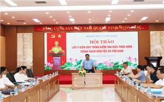 Lấy ý kiến quy trình kiểm tra thực hiện chính sách dân tộc và tôn giáo