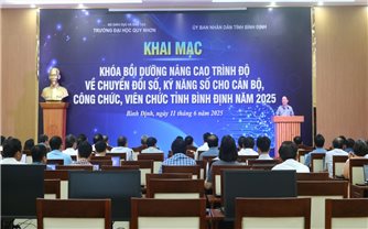 Bình Định: Mở lớp bồi dưỡng nâng cao trình độ về chuyển đổi số cho cán bộ