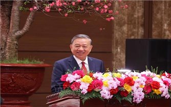 Tổng Bí thư Tô Lâm thăm, chúc Tết Đảng bộ, chính quyền và nhân dân Hà Nội