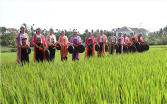 Người Mường mở hội hạ nêu tại ngôi đình tọa lạc giữa cánh đồng