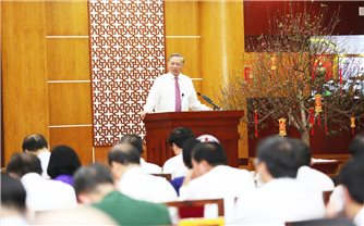 Tổng Bí thư Tô Lâm thăm, chúc Tết Đảng bộ, chính quyền, Nhân dân tỉnh Tây Ninh