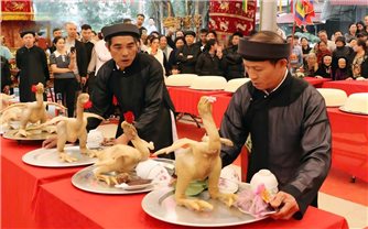 Đặc sắc “Lễ xôi - gà” nhập đình cho người bước vào tuổi 50 ở Bắc Ninh