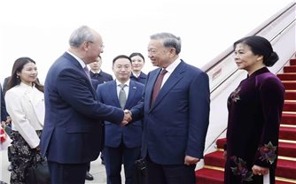 Tổng Bí thư, Chủ tịch nước Tô Lâm và phu nhân bắt đầu chuyến thăm cấp Nhà nước đến Trung Quốc