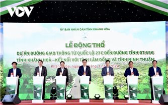 Chủ tịch Quốc hội dự Lễ động thổ tuyến đường nối Khánh Hòa, Ninh Thuận, Lâm Đồng