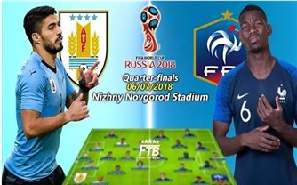 Dự đoán tỉ số World Cup hôm nay (6/7): Uruguay hòa Pháp?