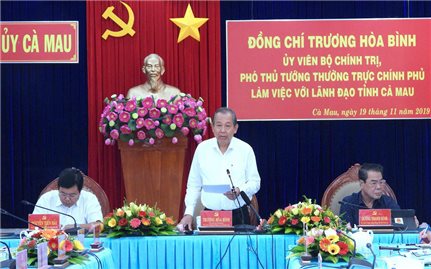 Phó Thủ tướng Thường trực Chính phủ Trương Hòa Bình thăm và làm việc tại Cà Mau