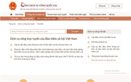 Bảo hiểm xã hội Việt Nam: Đẩy mạnh triển khai các dịch vụ công trực tuyến