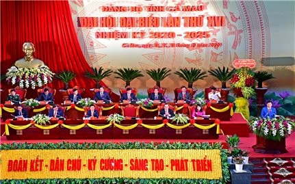 Cà Mau: Long trọng khai mạc Đại hội Đảng bộ tỉnh lần XVI, nhiệm kỳ 2020 – 2025