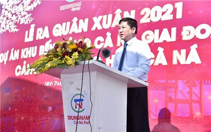 Ninh Thuận tổ chức Lễ ra quân Xuân 2021 Dự án khu bến Cảng Cà Ná
