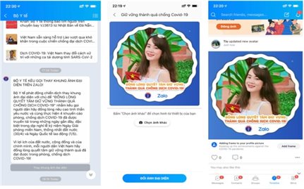 Bộ Y tế kêu gọi thay ảnh đại diện và ảnh bìa trên trang mạng xã hội cá nhân để nêu cao tinh thần phòng, chống dịch Covid-19