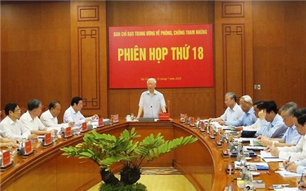 Ngày mai (5/8), Ban Chỉ đạo Trung ương về phòng, chống tham nhũng họp Phiên thứ 20