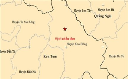 Xảy ra động đất có độ lớn 3,7 tại huyện Kon Plông của tỉnh Kon Tum
