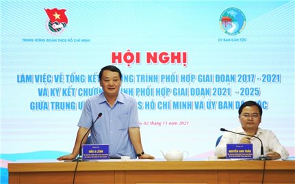 Ủy ban Dân tộc và Trung ương Đoàn TNCS Hồ Chí Minh: Chuẩn bị các nội dung phối hợp công tác giai đoạn 2021 - 2025