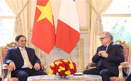 Thủ tướng Phạm Minh Chính hội kiến Chủ tịch Quốc hội Pháp Richard Ferrand