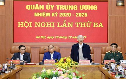 Tổng Bí thư Nguyễn Phú Trọng chủ trì Hội nghị Quân ủy Trung ương lần thứ ba