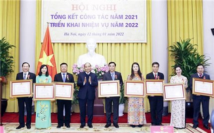 Chủ tịch nước Nguyễn Xuân Phúc: Văn phòng Chủ tịch nước nỗ lực tham mưu chiến lược, nâng cao chất lượng, hiệu quả các mặt công tác