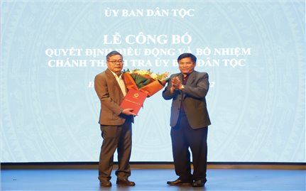 Lễ công bố và trao quyết định điều động, bổ nhiệm Chánh Thanh tra Ủy ban Dân tộc